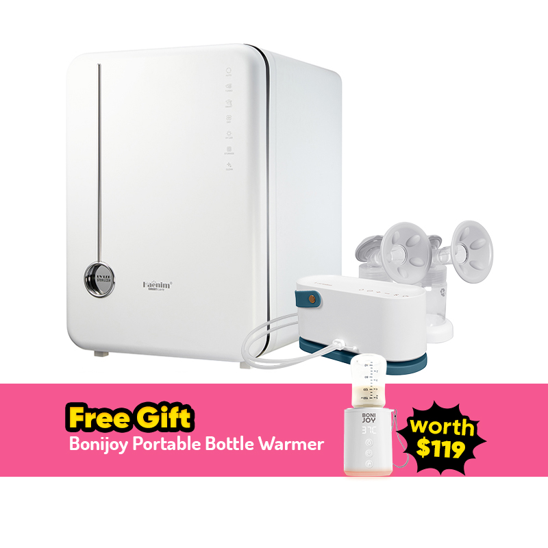 Bundle Deal: Haenim 4G+ Classic UV Steriliser + (White Peacock Green) Haenim NexusFit 7X Breast Pump + FREE GIFT